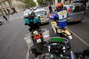 Pohľad zo sprievodného motocykla na Jaroslava Katriňáka Galéria