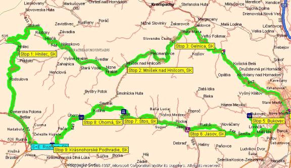 Mapa etapy Mapa etapy